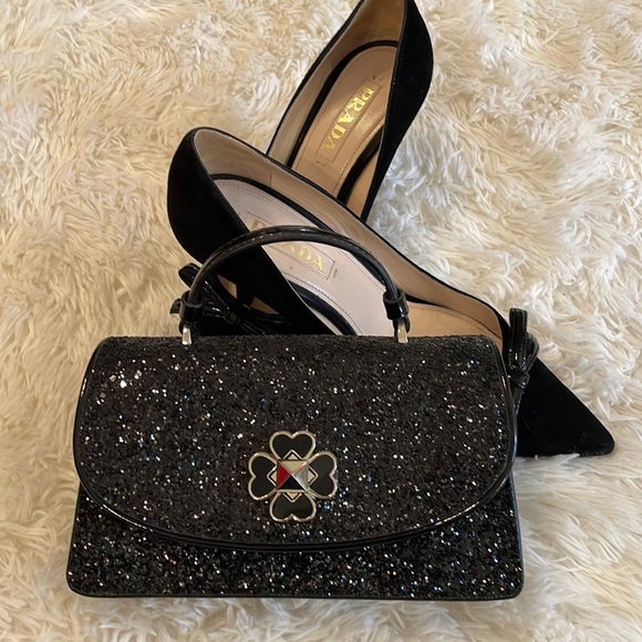 Kate spade black glitter purse - Picture 1 of 6